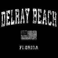 Delray Beach Florida Fl Vintage American Flag Bag
