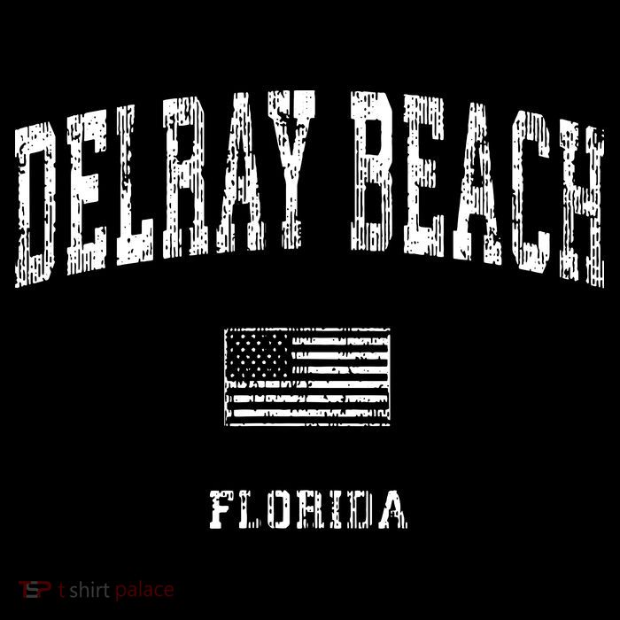 Delray Beach Florida Fl Vintage American Flag Tank Top