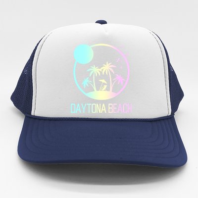 Daytona Beach Florida Travel Vacation Souvenir Funny Gift Trucker Hat