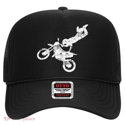 DIRT BIKE FREESTYLE Motocross Enduro High Crown Mesh Back Trucker Hat