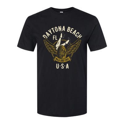 Daytona Beach Fl Legs In Heels Hotrod Biker Wings Softstyle CVC T-Shirt