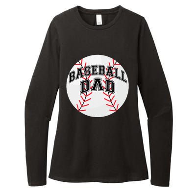 Dad Baseball Fathers Day Proud Daddy Baseball Parent Womens CVC Long Sleeve Shirt