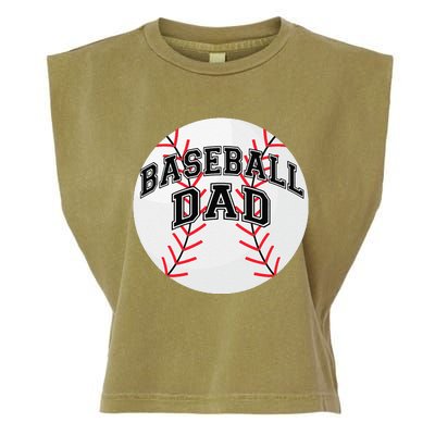 Dad Baseball Fathers Day Proud Daddy Baseball Parent Garment-Dyed Women's Muscle Tee