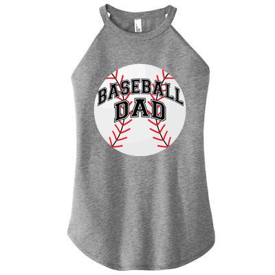 Dad Baseball Fathers Day Proud Daddy Baseball Parent Women's Perfect Tri Rocker Tank