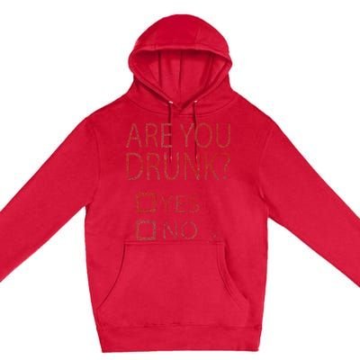 Drink Beer For Wasted Drunk Test Checklist Premium Pullover Hoodie