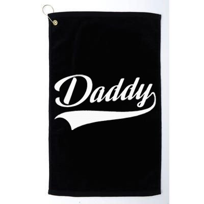 Daddy Best Father Throwback Sporty Design Classic Platinum Collection Golf Towel