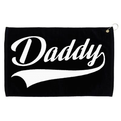 Daddy Best Father Throwback Sporty Design Classic Grommeted Golf Towel