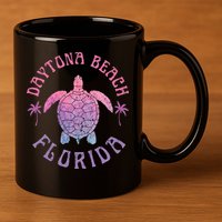 Daytona Beach Florida Sea Turtle Summer Vacation 11oz C Handle Ceramic Mug
