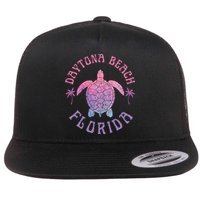 Daytona Beach Florida Sea Turtle Summer Vacation Flat Bill Trucker Hat