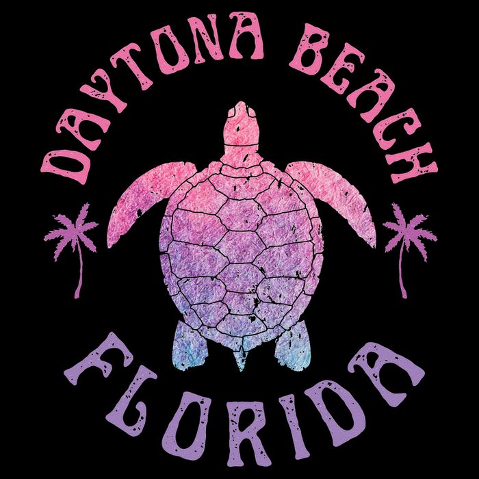 Daytona Beach Florida Sea Turtle Summer Vacation Flat Bill Trucker Hat