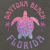 Daytona Beach Florida Sea Turtle Summer Vacation Cotton Canvas Backpack