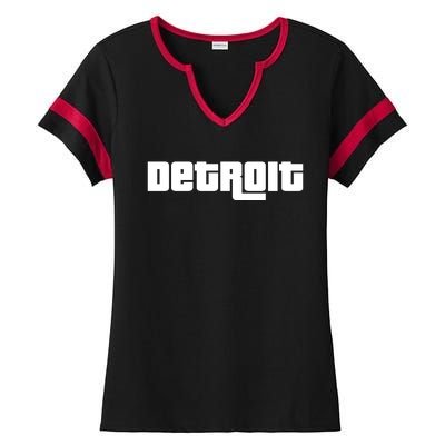 Detroit Bold Future Style Logo Ladies Halftime Notch Neck Tee