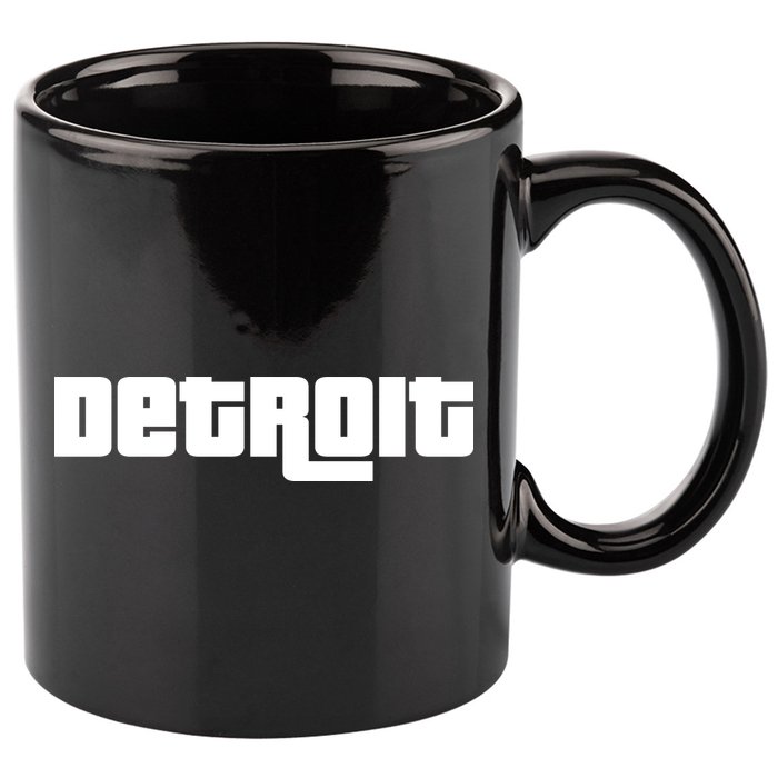 Detroit Bold Future Style Logo 11oz C Handle Ceramic Mug