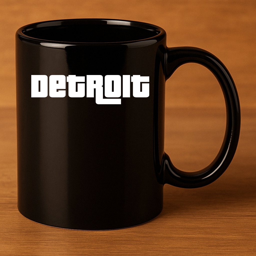 Detroit Bold Future Style Logo 11oz C Handle Ceramic Mug