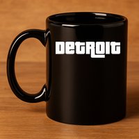 Detroit Bold Future Style Logo 11oz C Handle Ceramic Mug