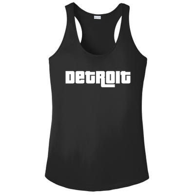 Detroit Bold Future Style Logo Ladies PosiCharge Competitor Racerback Tank