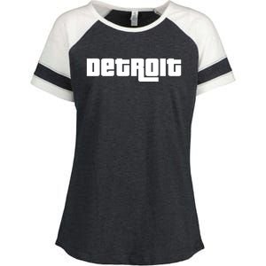 Detroit Bold Future Style Logo Enza Ladies Jersey Colorblock Tee