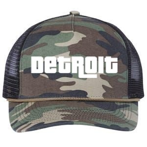 Detroit Bold Future Style Logo Retro Rope Trucker Hat Cap