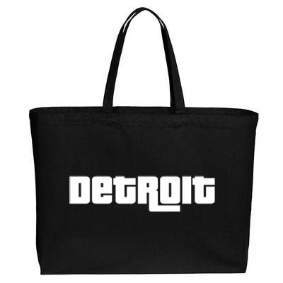 Detroit Bold Future Style Logo Cotton Canvas Jumbo Tote