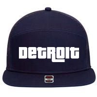 Detroit Bold Future Style Logo 7 Panel Mesh Trucker Snapback Hat