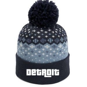 Detroit Bold Future Style Logo The Baniff Cuffed Pom Beanie