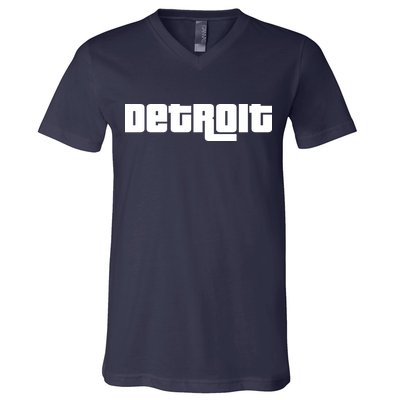 Detroit Bold Future Style Logo V-Neck T-Shirt