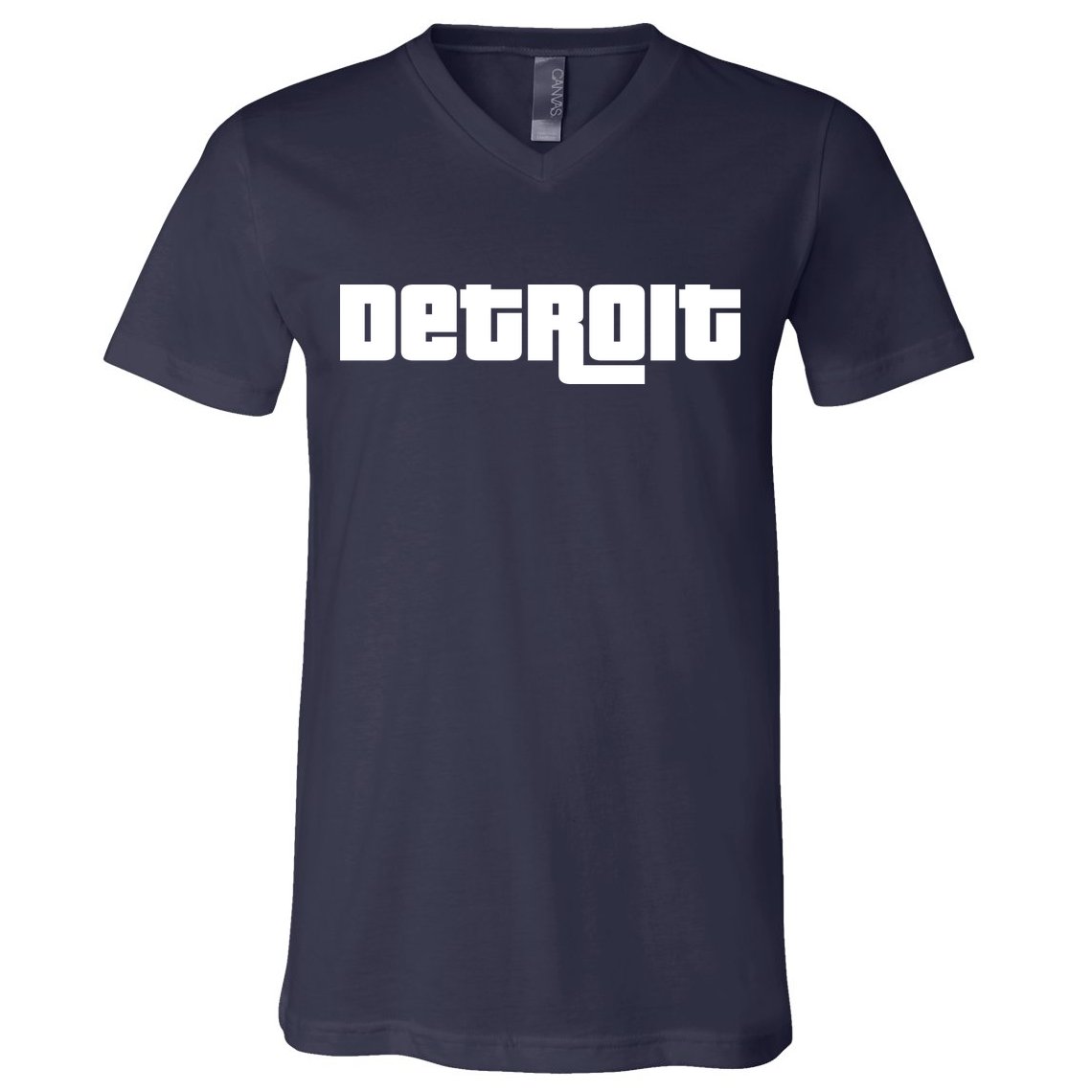 Detroit Bold Future Style Logo V-Neck T-Shirt