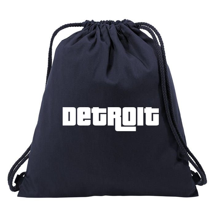 Detroit Bold Future Style Logo Drawstring Bag