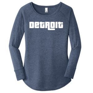 Detroit Bold Future Style Logo Women's Perfect Tri Tunic Long Sleeve Shirt