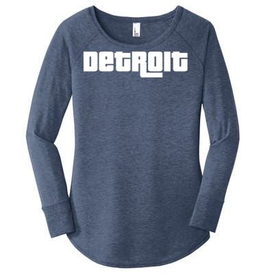 Detroit Bold Future Style Logo Women's Perfect Tri Tunic Long Sleeve Shirt