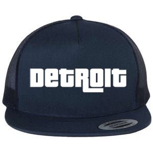 Detroit Bold Future Style Logo Flat Bill Trucker Hat