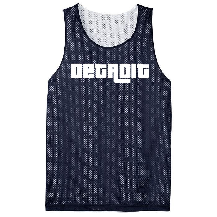 Detroit Bold Future Style Logo Mesh Reversible Basketball Jersey Tank