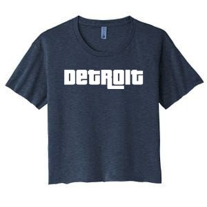 Detroit Bold Future Style Logo Women's Crop Top Tee