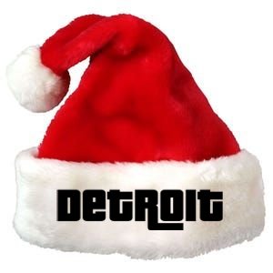 Detroit Bold Future Style Logo Premium Christmas Santa Hat