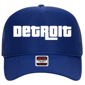 Detroit Bold Future Style Logo High Crown Mesh Back Trucker Hat