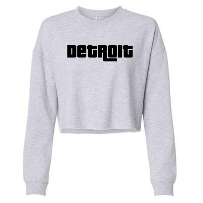 Detroit Bold Future Style Logo Cropped Pullover Crew