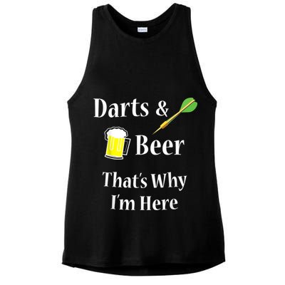 Darts Beer Funny For Dart Player Ladies PosiCharge Tri-Blend Wicking Tank
