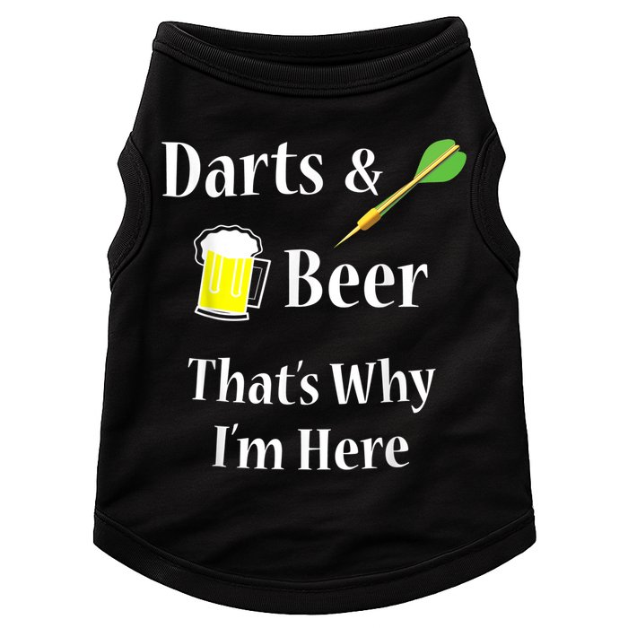 Darts Beer Funny For Dart Player Doggie Tank