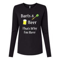 Darts Beer Funny For Dart Player Womens Cotton Relaxed Long Sleeve T-Shirt