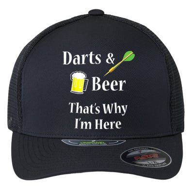 Darts Beer Funny For Dart Player Flexfit Unipanel Trucker Cap