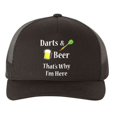 Darts Beer Funny For Dart Player Yupoong Adult 5-Panel Trucker Hat