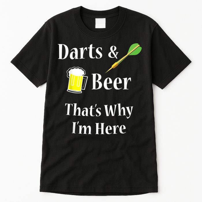 Darts Beer Funny For Dart Player Tall T-Shirt