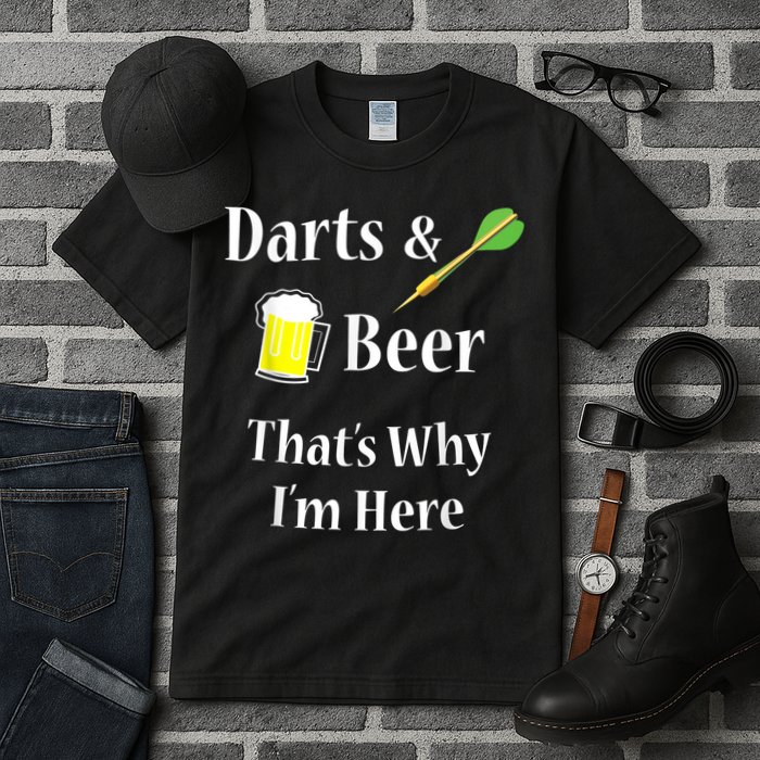 Darts Beer Funny For Dart Player Tall T-Shirt