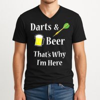 Darts Beer Funny For Dart Player V-Neck T-Shirt