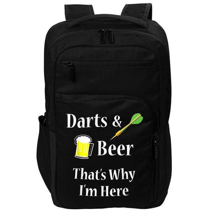 Darts Beer Funny For Dart Player Impact Tech Backpack