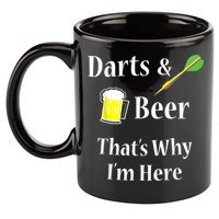 Darts Beer Funny For Dart Player 11oz C Handle Ceramic Mug