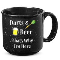 Darts Beer Funny For Dart Player 15oz Campfire Ceramic Mug