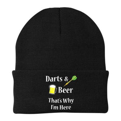 Darts Beer Funny For Dart Player Knit Cap Winter Beanie