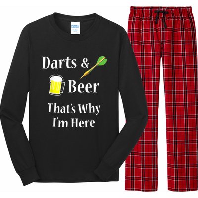 Darts Beer Funny For Dart Player Long Sleeve Pajama Set