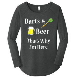 Darts Beer Funny For Dart Player Women's Perfect Tri Tunic Long Sleeve Shirt